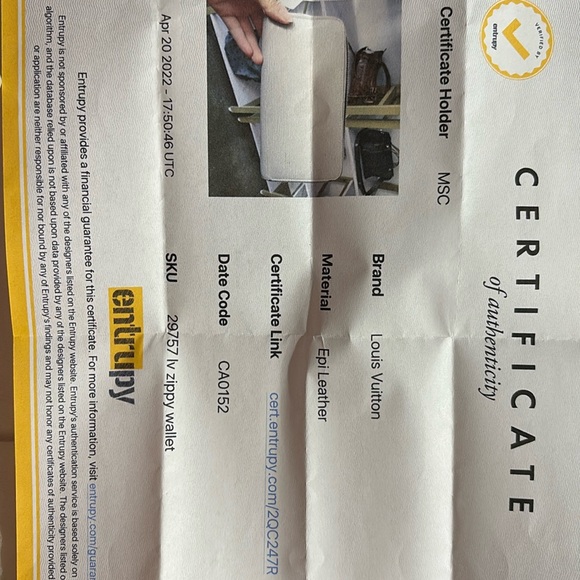 Original Louis Vuitton taupe color wallet. - Picture 3 of 8